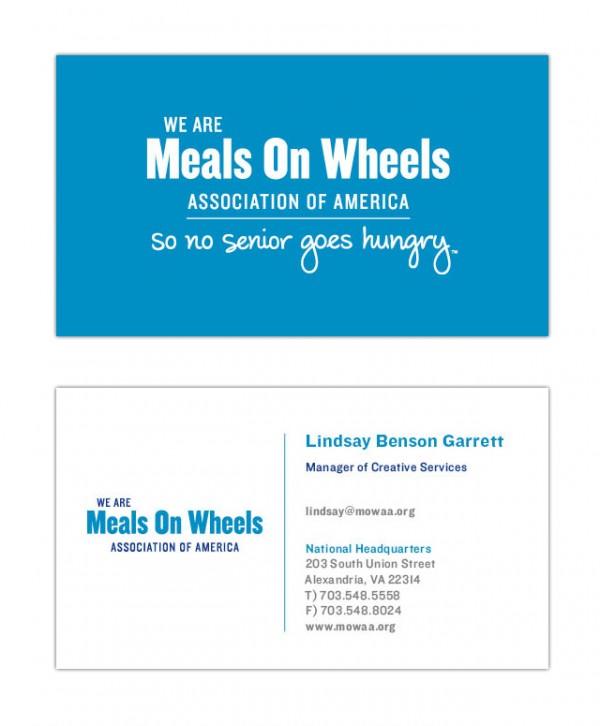 Meals On Wheels business cards