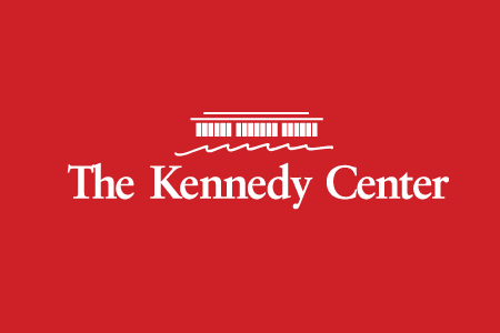 Kennedy Center logo on red